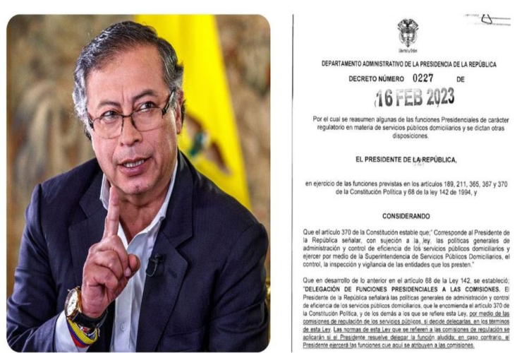 Presidente Petro firmó decreto para regular servicios públicos en Colombia