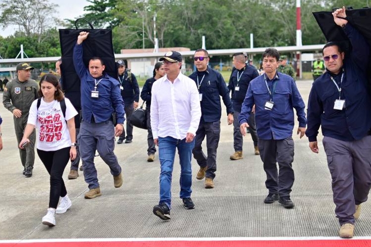 Presidente Gustavo Petro llegó a Caucasia - Cortesía