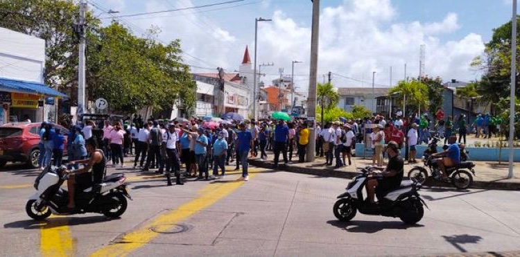 Marcha de comerciantes en San Andrés - Redes Sociales