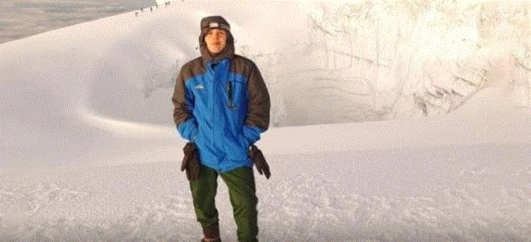 Erick Daniel Méndez, montañista desaparecidos en Nevado del Tolima, twitter.