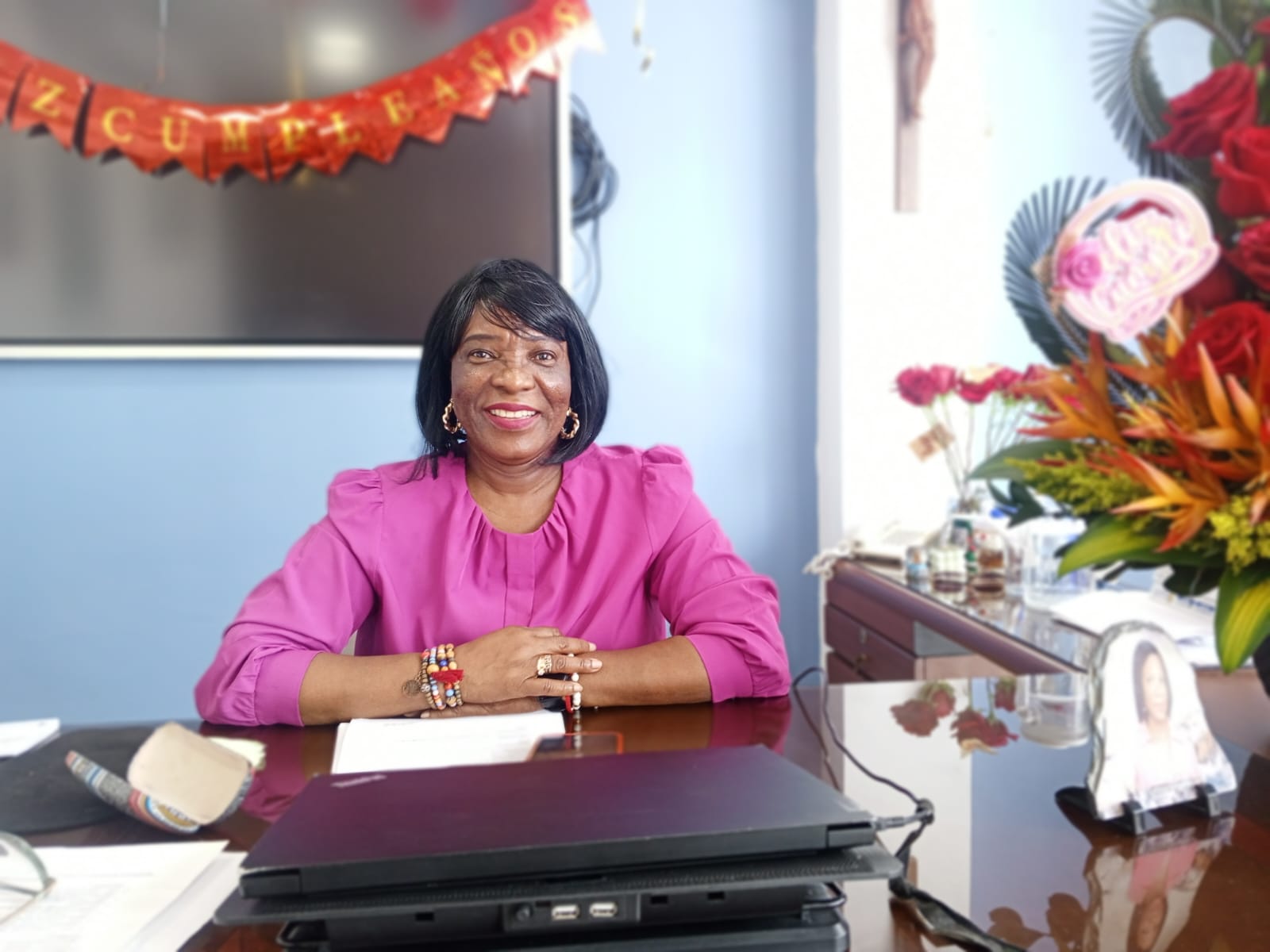 Sayda Mosquera, presidenta.