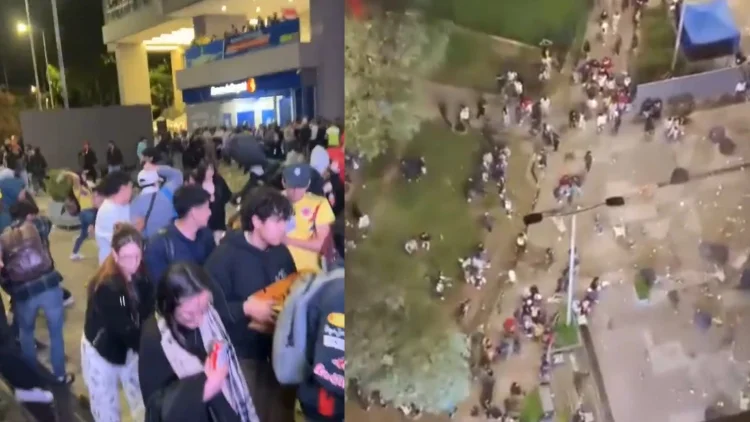 Violenta riña en City U tras partido Venezuela vs Colombia deja daños y desmanes