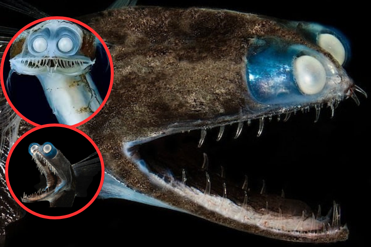El pez telescopio: el depredador de ojos giratorios que domina la oscuridad del océano