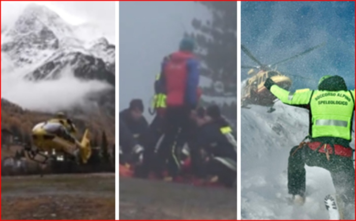 alpinistas- muerte- cumbre de la Cima Vertana- Ortles- 2Nov-