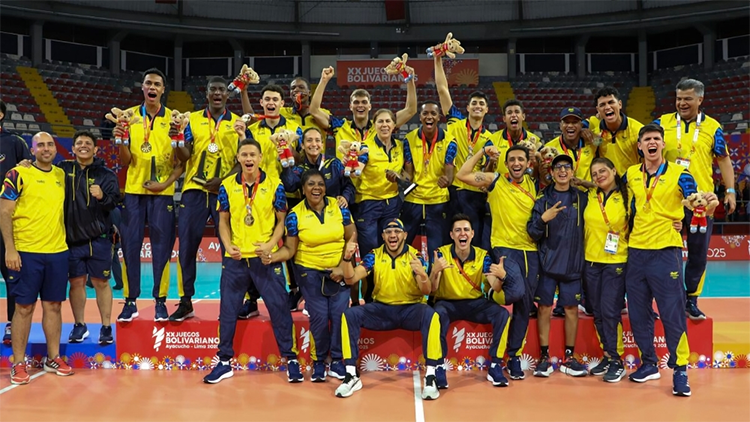 El voleibol colombiano se coronó campeón en los Juegos Bolivarianos Ayacucho–Lima 2025