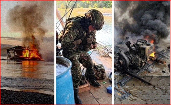 Putumayo- Ejército- Mineria Ilegal- maquinaria-Puerto Guzmán- Dos Quebradas -