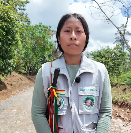 Leonela Guanga, gobernadora indígena.