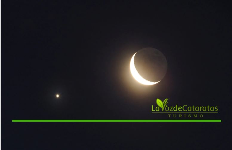 La conjunción entre la Luna y Venus cautivó a miles de personas con un espectáculo único en el cielo