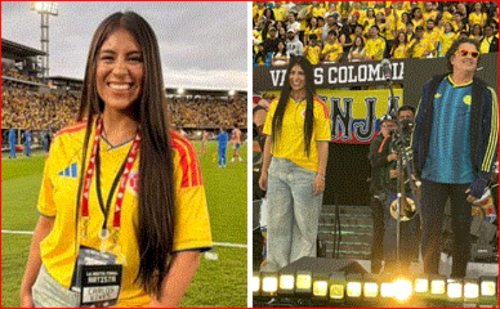 María Fuell, artista nariñense, acompañó a Carlos Vives en la presentación de ‘La Barra Incondicional’