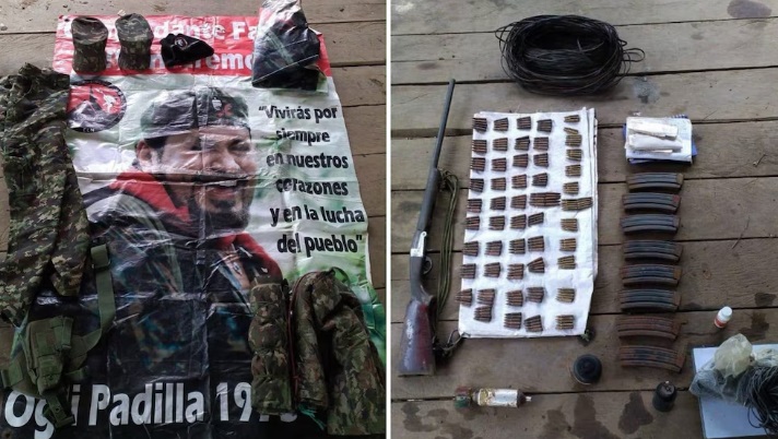 Fuerza Pública golpea al ELN con incautación de explosivos y drogas