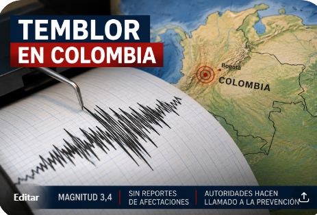 Colombia registra un nuevo movimiento sísmico sin reportes de afectaciones
