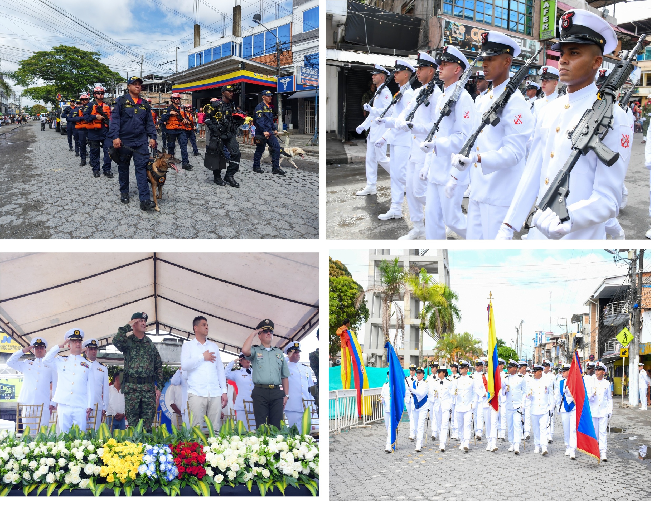 Armada Nacional engalanó las calles de Tumaco en el Día de la Independencia