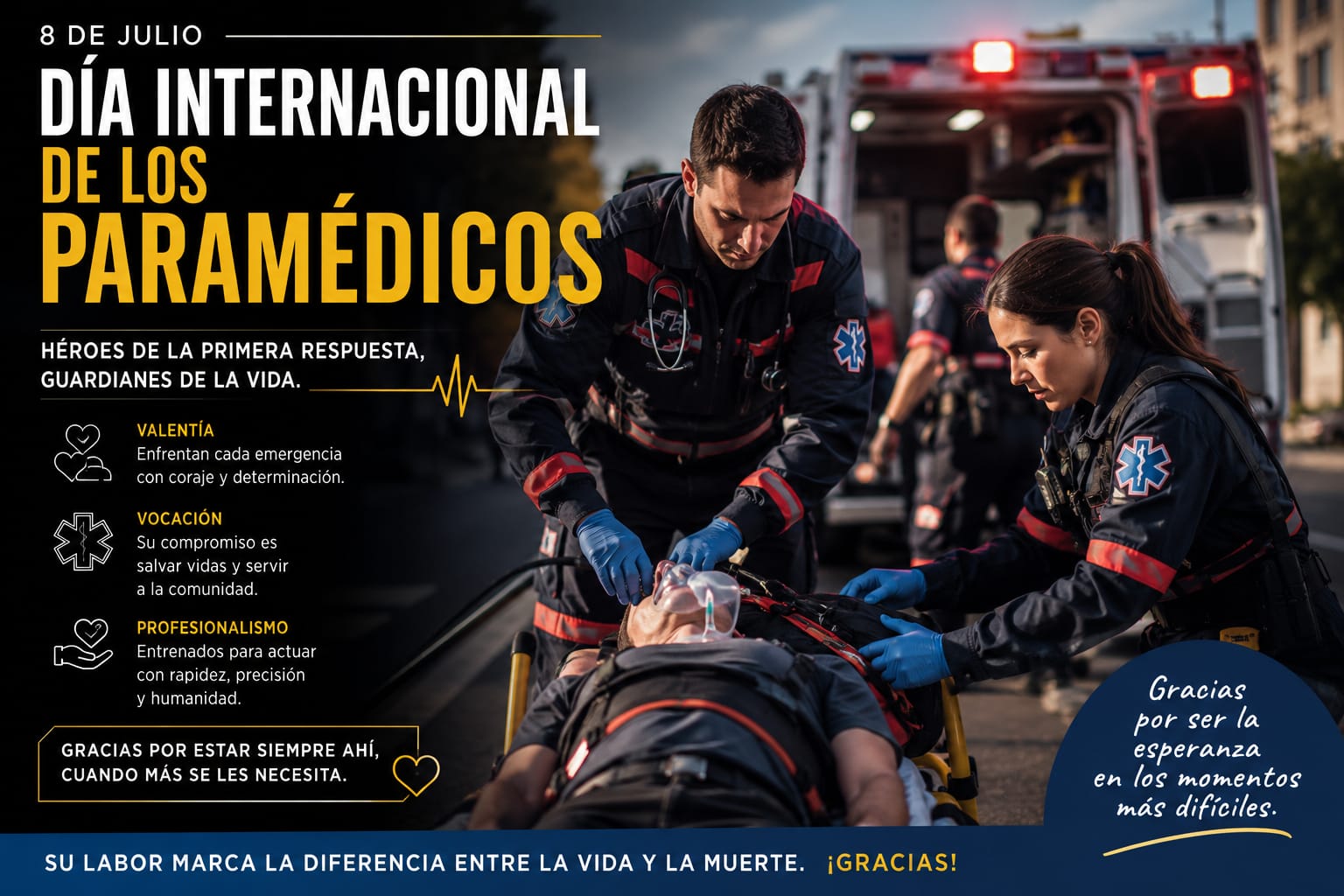 Paramédicos: la primera línea de vida en las emergencias que hoy recibe homenaje mundial