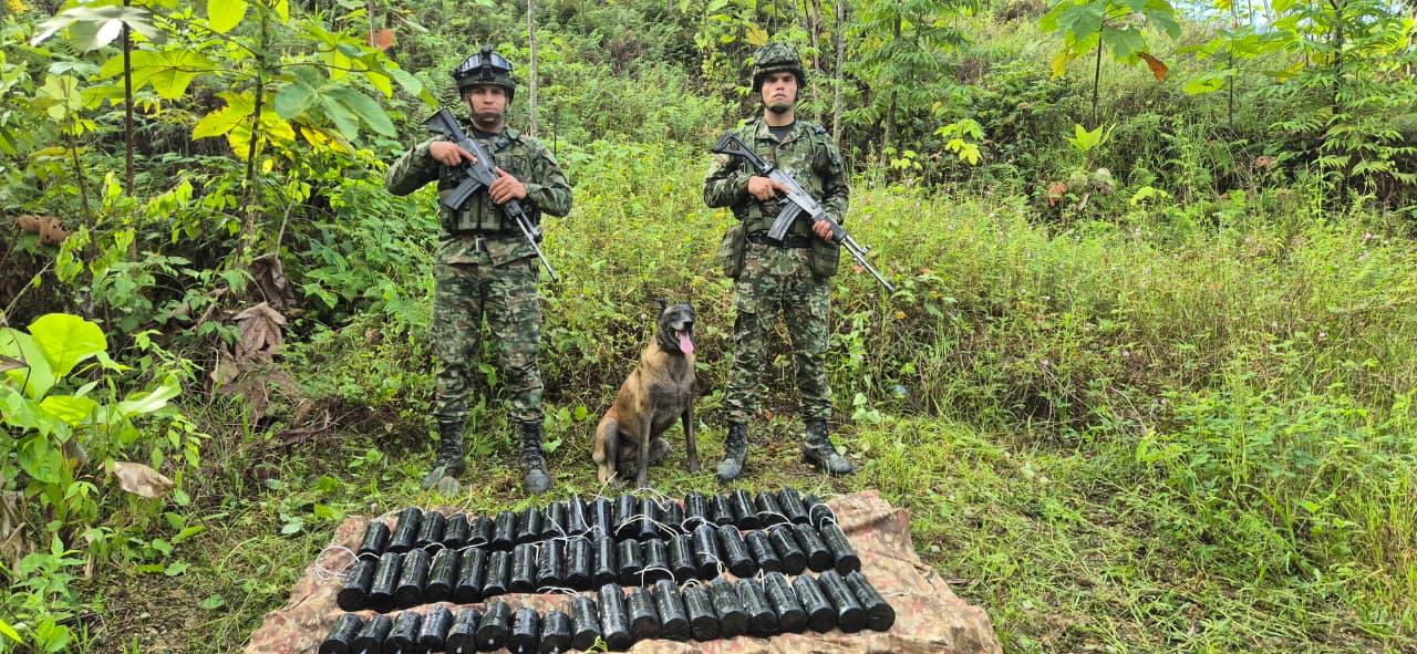Ejército Nacional neutralizó amenaza terrorista con la destrucción de 100 kilogramos de explosivos en Barbacoas, Nariño