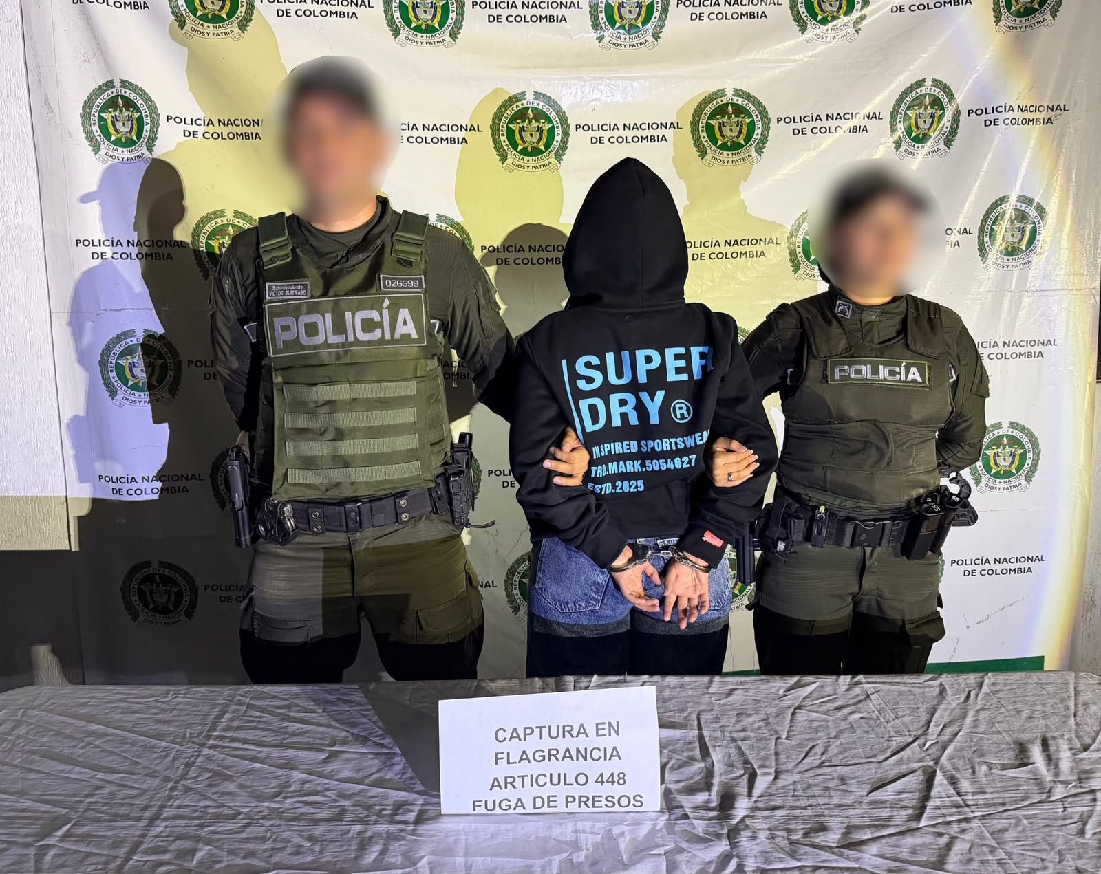 Policía captura en flagrancia a una mujer por el delito de fuga de presos en Mocoa, Putumayo