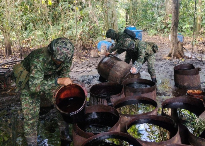 Más de 7.6 toneladas de permanganato de potasio, incautadas por el Ejército en Putumayo