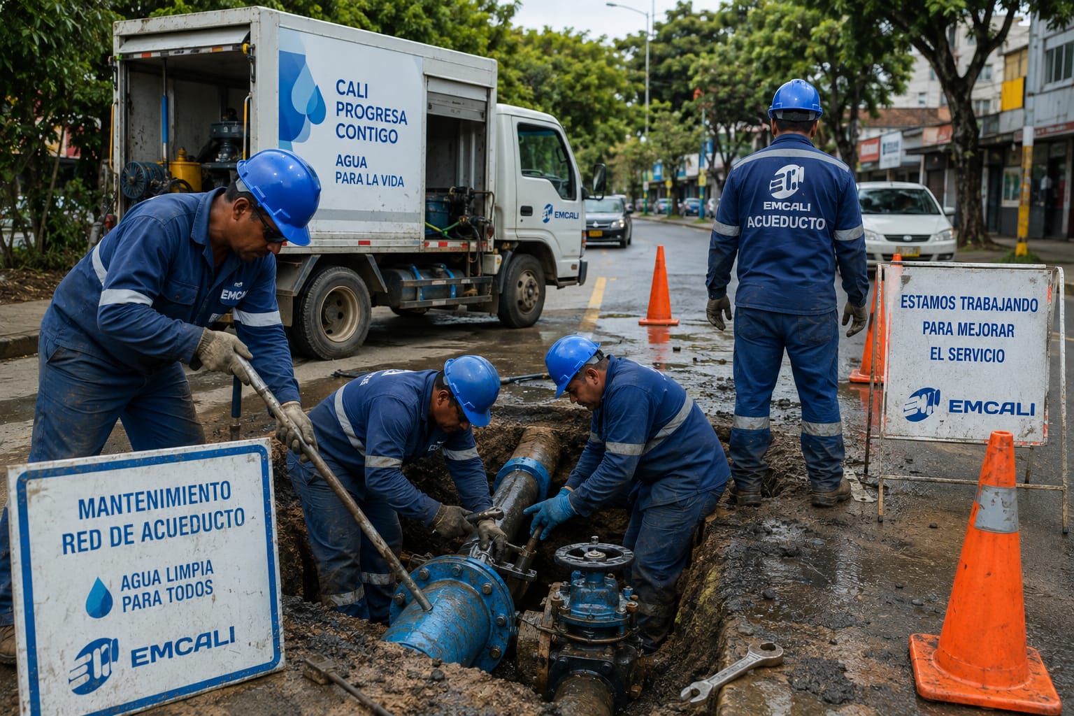 Cortes programados de agua afectarán varios barrios de Cali durante este martes.