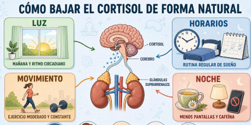 Cómo controlar el cortisol: hábitos saludables que ayudan a reducir el estrés
