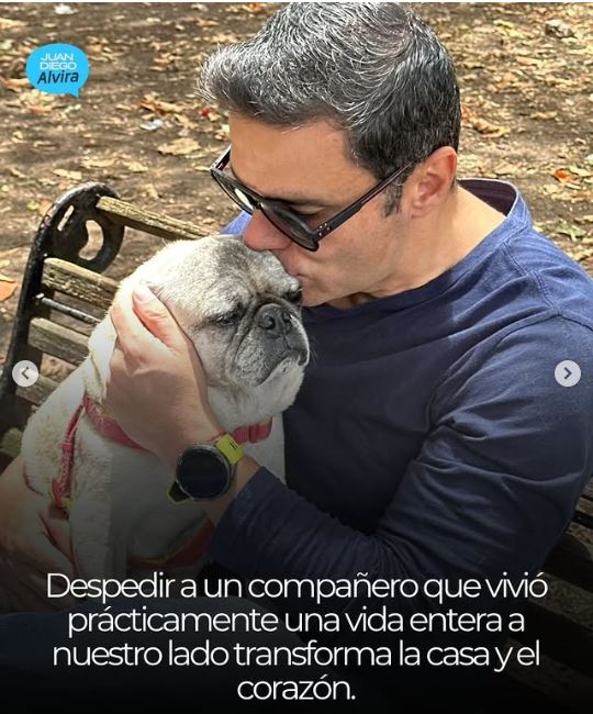 Luto en el hogar de Juan Diego Alvira: murió Homero, su perro de 16 años