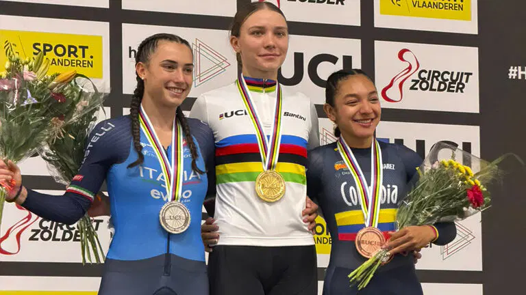Manuela Loaiza, bronce en la velocidad del Campeonato Mundial de Pista Junior en Bélgica