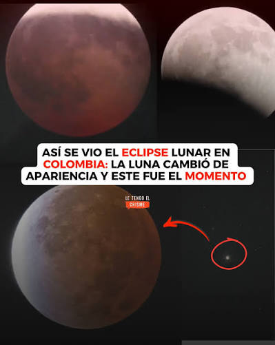 Eclipse lunar parcial sorprendió a los colombianos durante la noche