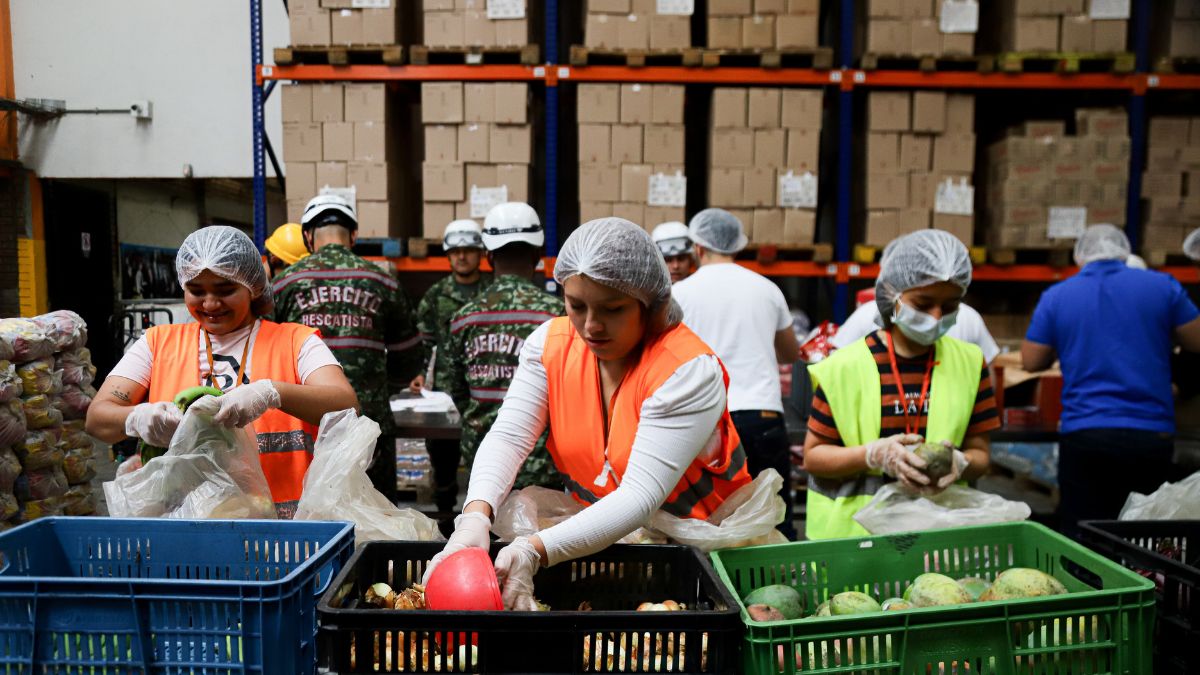 El Banco de Alimentos de Bogotá ha movilizado 1.300 toneladas de ayuda humanitaria tras el terremoto