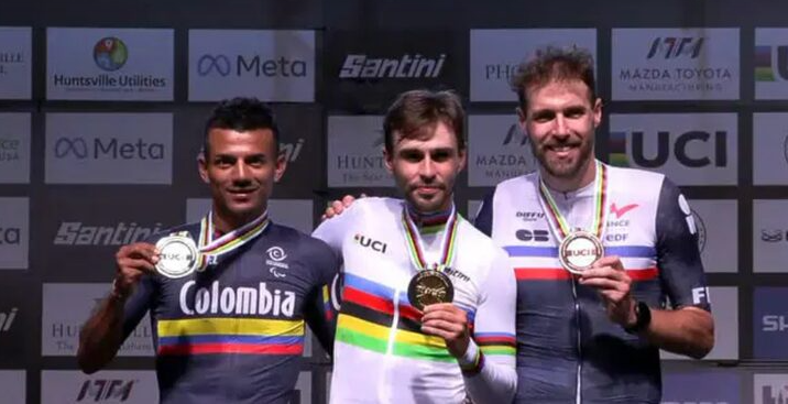 Carlos Vargas hizo historia con una medalla de plata en el Mundial de Paracycling