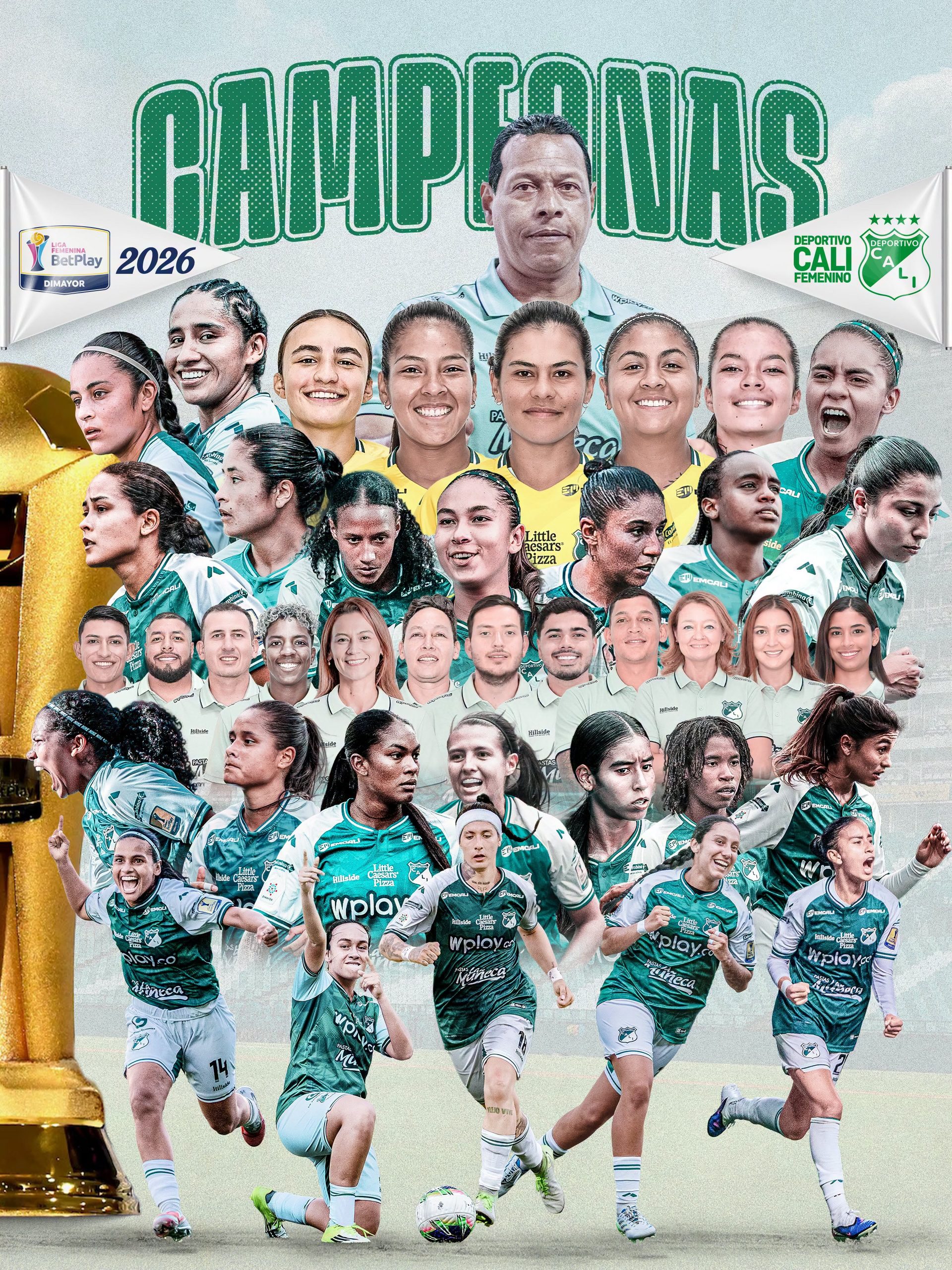 Deportivo Cali vence a Santa Fe, borda su cuarta estrella y se convierte en el máximo campeón de la Liga Femenina