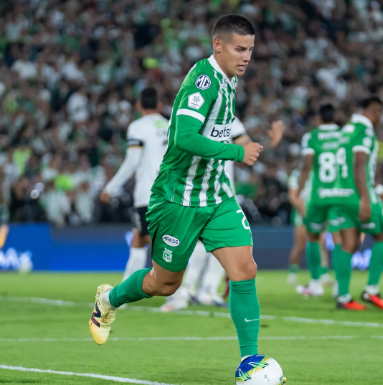 Atlético Nacional logra agónica remontada ante Inter de Bogotá con asistencia de James Rodríguez