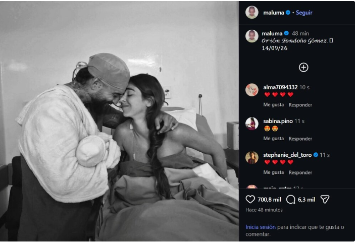 Maluma anuncia el nacimiento de su segundo hijo, Orión Londoño