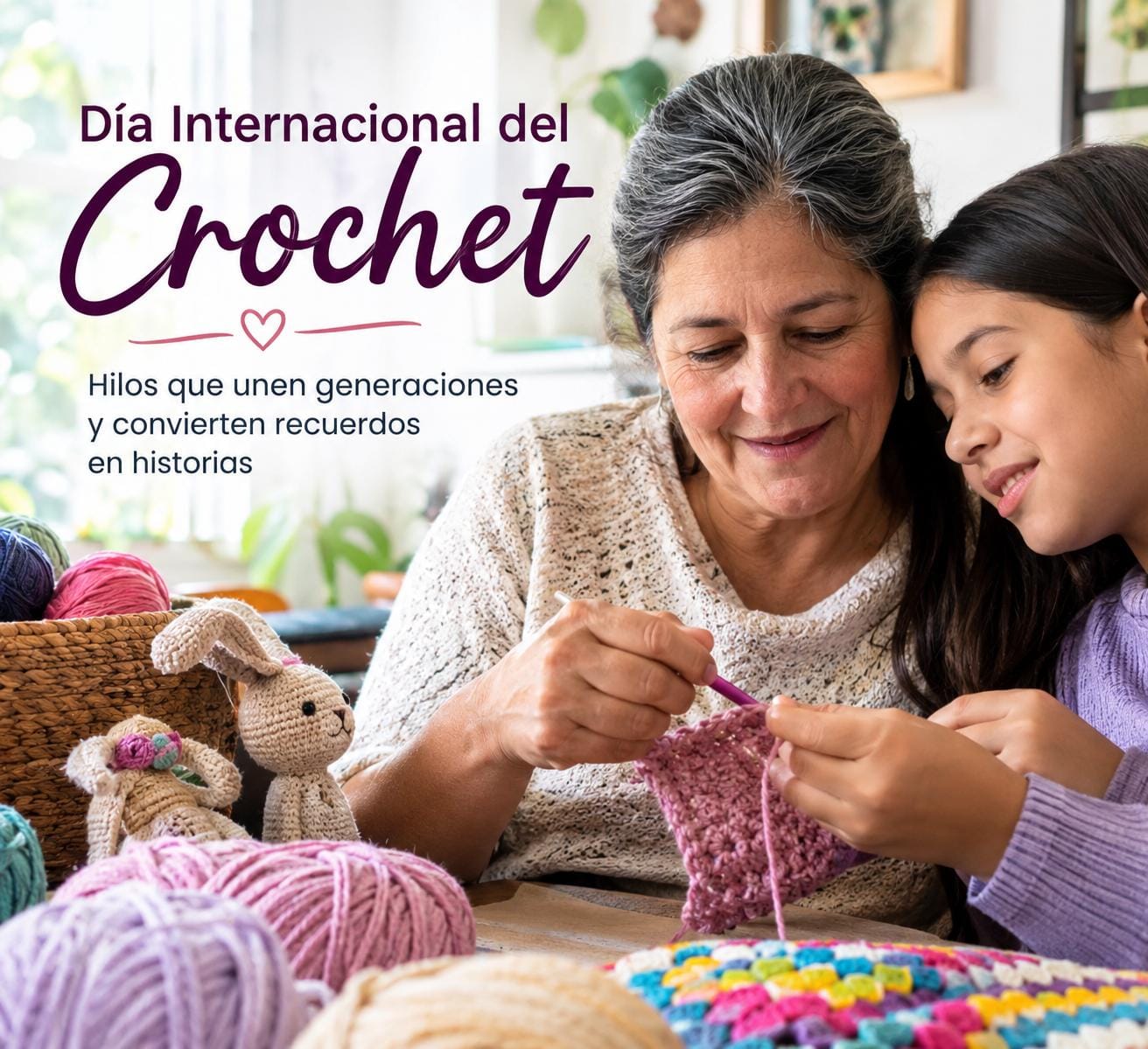 El crochet convierte hilos en historias, recuerdos y momentos que pasan de una generación a otra.