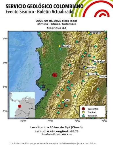 Nuevo movimiento sísmico vuelve a llamar la atención de los colombianos.