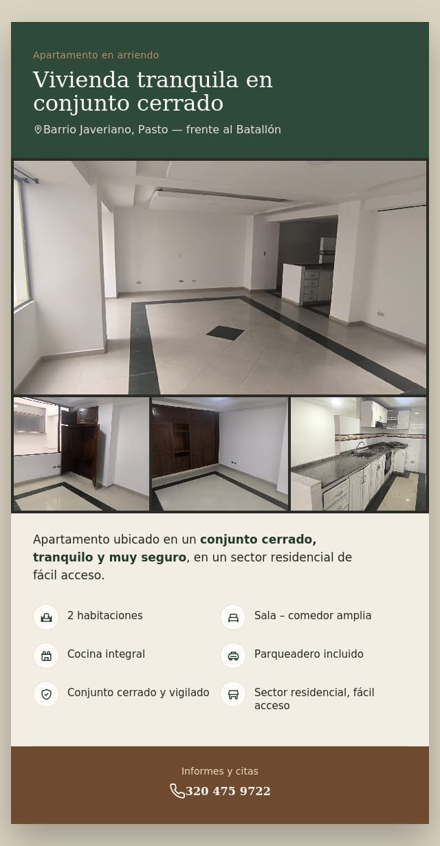 APARTAMENTO EN ARRENDO
