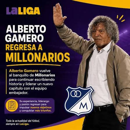 Alberto Gamero regresó oficialmente como director técnico de Millonarios