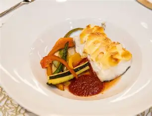 Como preparar bacalao con costra y verduras