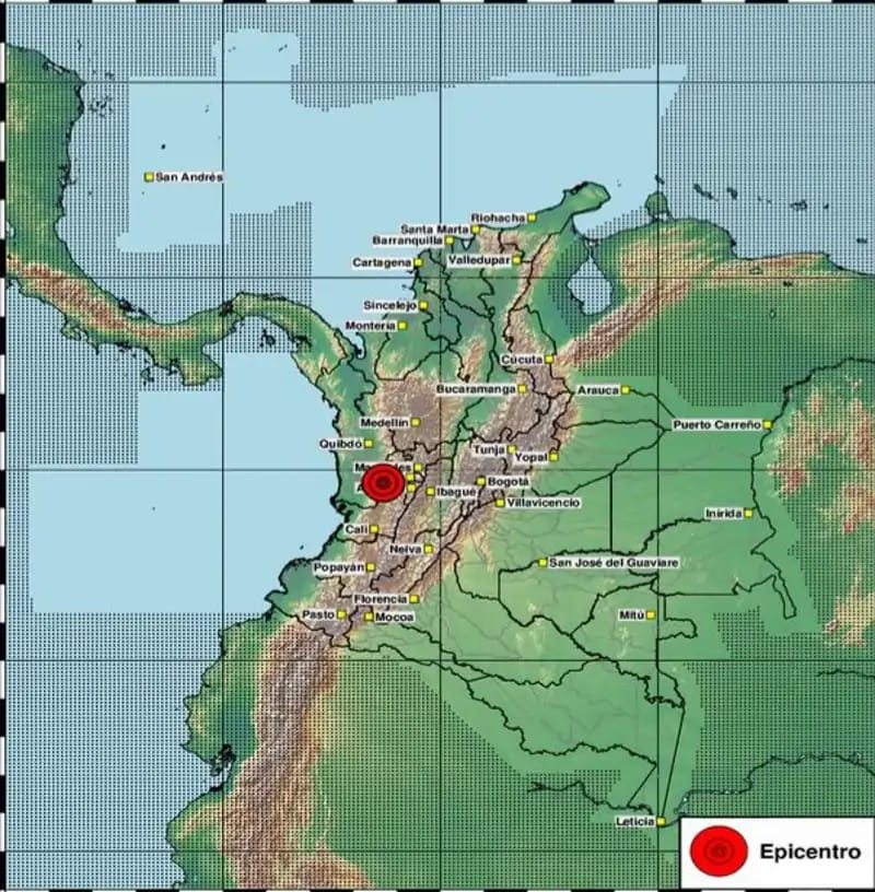 Nuevo movimiento sísmico fue registrado durante la madrugada en Colombia.